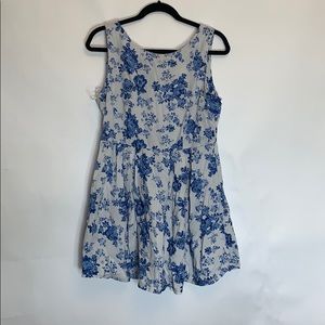 SAY WHAT? Blue & white floral dress